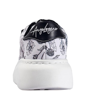 Tenis Angelozano Black and White Flores para mujer