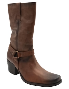 Bota Cowboy Media Pierna RBCOLLECTION De Piel Para Mujer