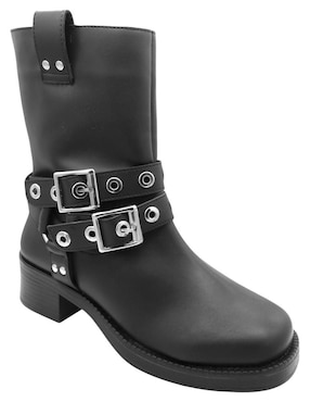 Bota Combat Media Pierna Rbcollection Rbsoul De Piel Para Mujer