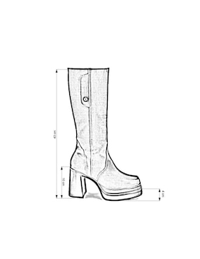 Bota abajo de la rodilla Dasalo de piel para mujer