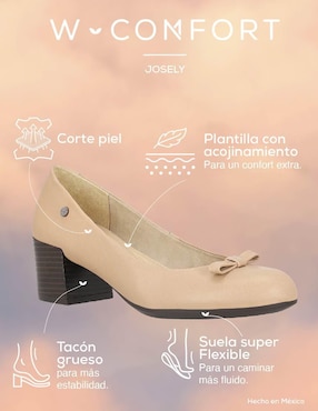Zapatilla de piel W Confort