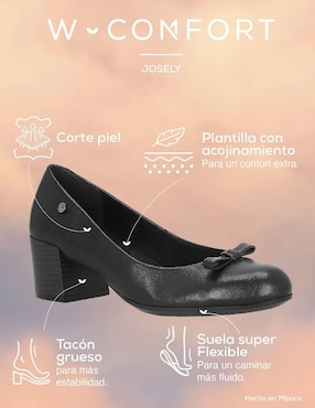 Zapatilla de piel W Confort
