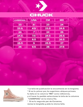 Tenis Converse Shinefetti para mujer
