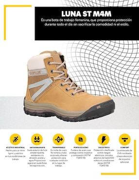 Bota al tobillo Caterpillar de piel para mujer