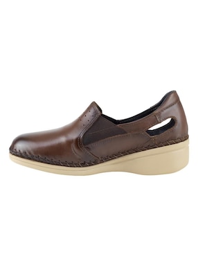 Mocasín Lobo Solo de piel para mujer