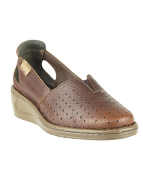 Mocasín Lobo Solo de piel para mujer