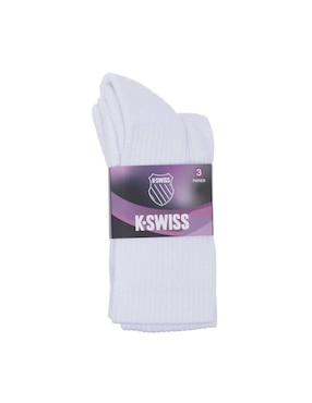 Set de calceta comfort K-Swiss de algodón para mujer 3 pares