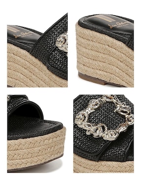 Sandalia Sam Edelman Linearraffia Black para mujer