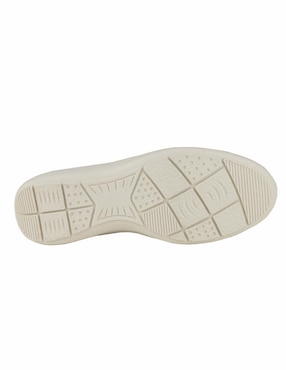 Mocasín Verde Tabaco de piel para mujer