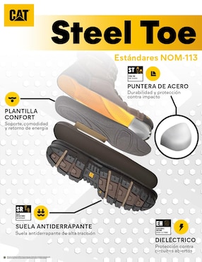 Bota arriba del tobillo Caterpillar de piel para mujer