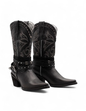 Bota cowboy abajo de la rodilla Lyard de piel para mujer