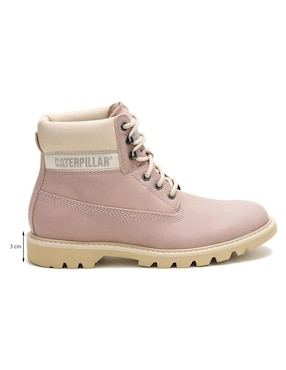 Bota arriba del tobillo Caterpillar de piel para mujer