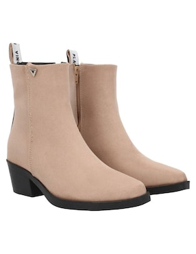 Bota cowboy al tobillo Platonia Texas de gamuza para mujer