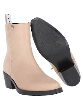 Bota cowboy al tobillo Platonia Texas de gamuza para mujer