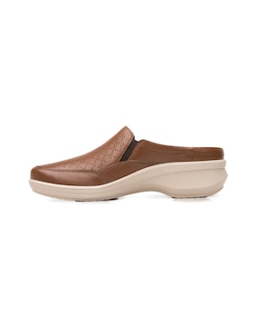 Zueco Flexi de piel para mujer