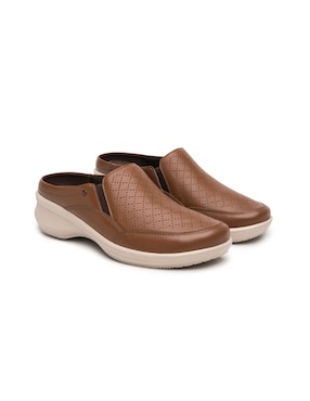 Zueco Flexi de piel para mujer