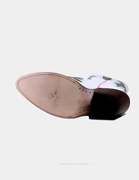 Bota cowboy abajo de la rodilla Pellibus de cuero para mujer
