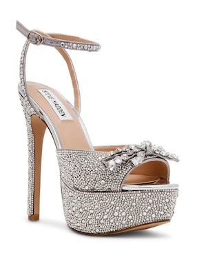 Tacones Zapatillas Plateadas Steve Madden Sandalias Steve Madden