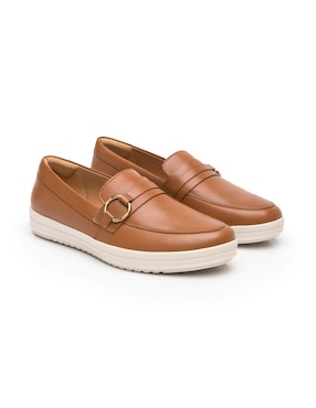 Mocasín Flexi de piel para mujer