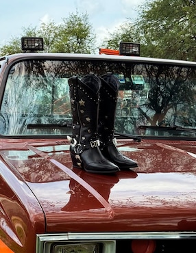 Bota cowboy media pierna Elán Choose Your Way Best seller de piel para mujer