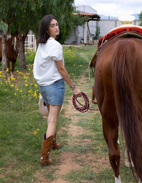 Bota cowboy media pierna Elán Choose Your Way Best seller de gamuza para mujer