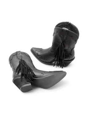 Bota Cowboy media pierna Lyard de piel bovino para mujer