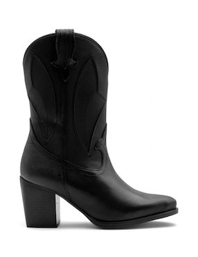 Bota cowboy media pierna Lyard de piel para mujer