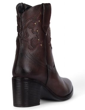 Bota cowboy arriba del tobillo Rbcollection de piel para mujer