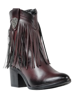Bota cowboy arriba del tobillo Kuali Shoes Vaqueras de piel para mujer