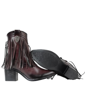 Bota cowboy arriba del tobillo Kuali Shoes Vaqueras de piel para mujer