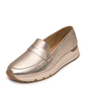 Mocasín Flexi de piel para mujer
