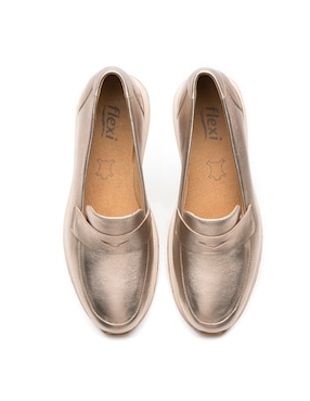 Mocasín Flexi de piel para mujer