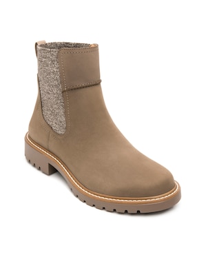 Botín arriba del tobillo Flexi casual de piel para mujer