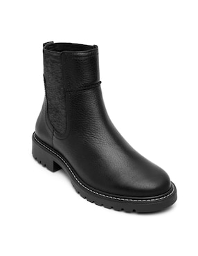 Botín arriba del tobillo flexi casual de piel para mujer