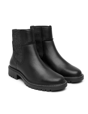 Botín arriba del tobillo flexi casual de piel para mujer