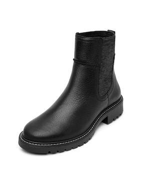 Botín arriba del tobillo flexi casual de piel para mujer