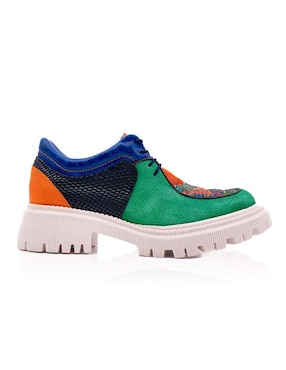 Zapato Altura Siete de piel para mujer