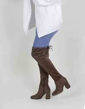 Bota arriba de la rodilla Rbcollection de gamuza para mujer