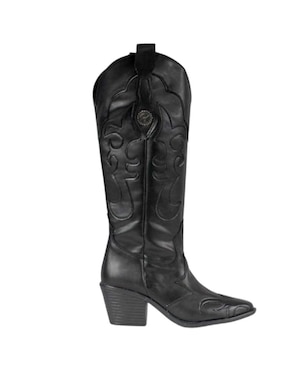 Bota cowboy a la rodilla Kuali Shoes Vaquera para mujer
