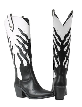 Bota cowboy abajo de la rodilla Kuali Shoes Vaqueras para mujer