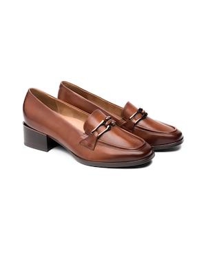 Mocasín Quirelli de piel para mujer