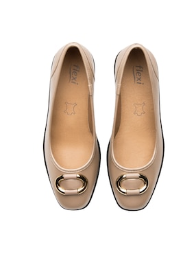 Balerina Flexi casual de piel para mujer