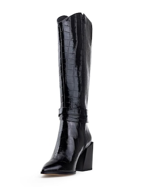 Bota rodilla Davenia de piel para mujer