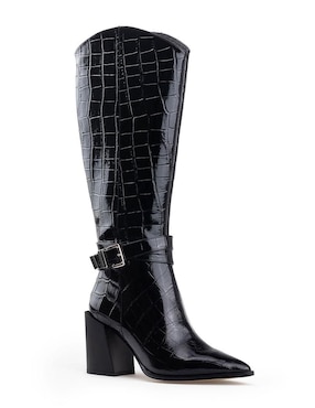 Bota rodilla Davenia de piel para mujer