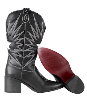 Bota cowboy abajo de la rodilla Kuali Shoes Vaquera para mujer