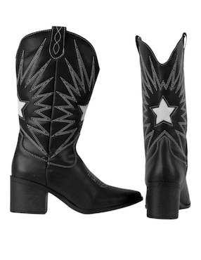 Bota cowboy abajo de la rodilla Kuali Shoes Vaquera para mujer