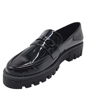 Mocasín Zocalo de charol para mujer