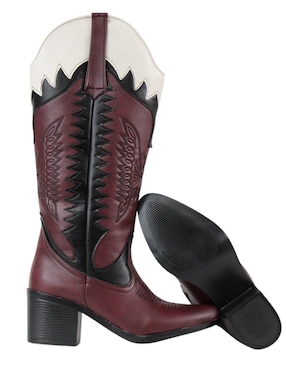 Bota cowboy abajo de la rodilla Kuali Shoes para mujer