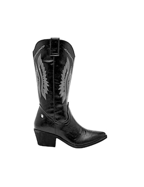 Bota cowboy media pierna Moramora para mujer
