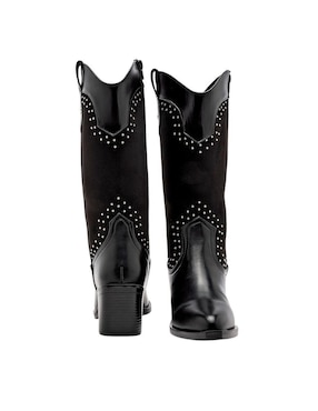Bota cowboy media pierna Moramora para mujer